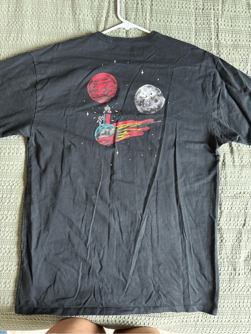 Vans Black Graphic Space-Print Short Sleeve T-Shirt